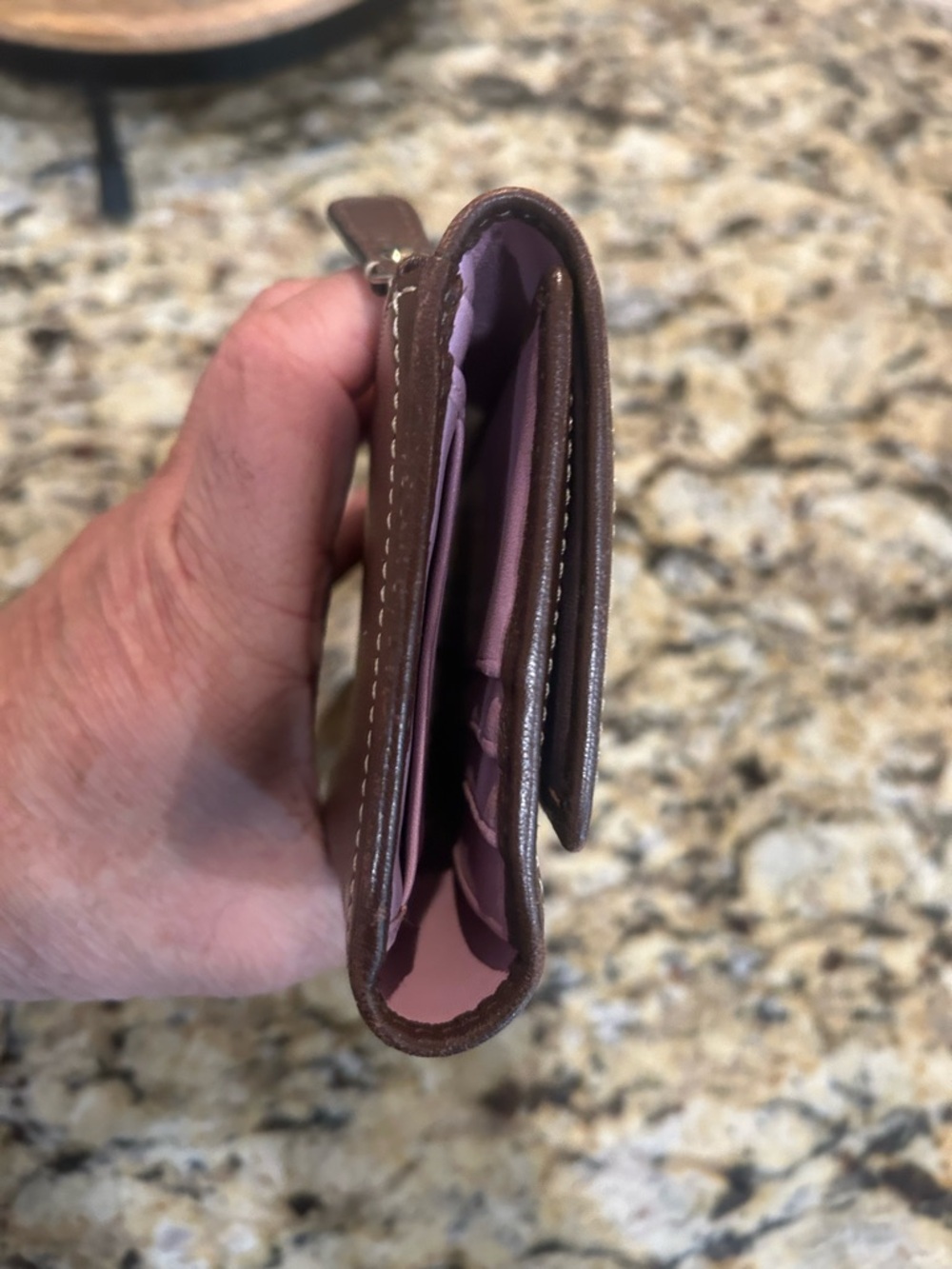 Coach Brown Leather Zip-Around Wallet Clutch Organizer - Picture 6 of 12